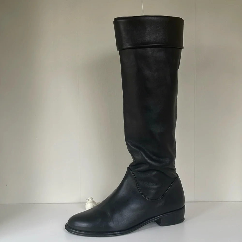 STUART WEITZMAN Slouchy Napa Leather Boots Size 7